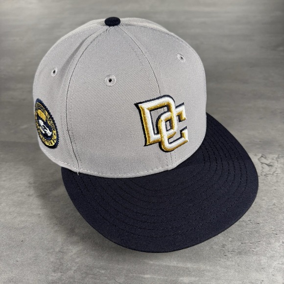 Hat Club Washington Nationals DC New Era Cap 7 5/8 Gray Gold Navy Blue Inaugural